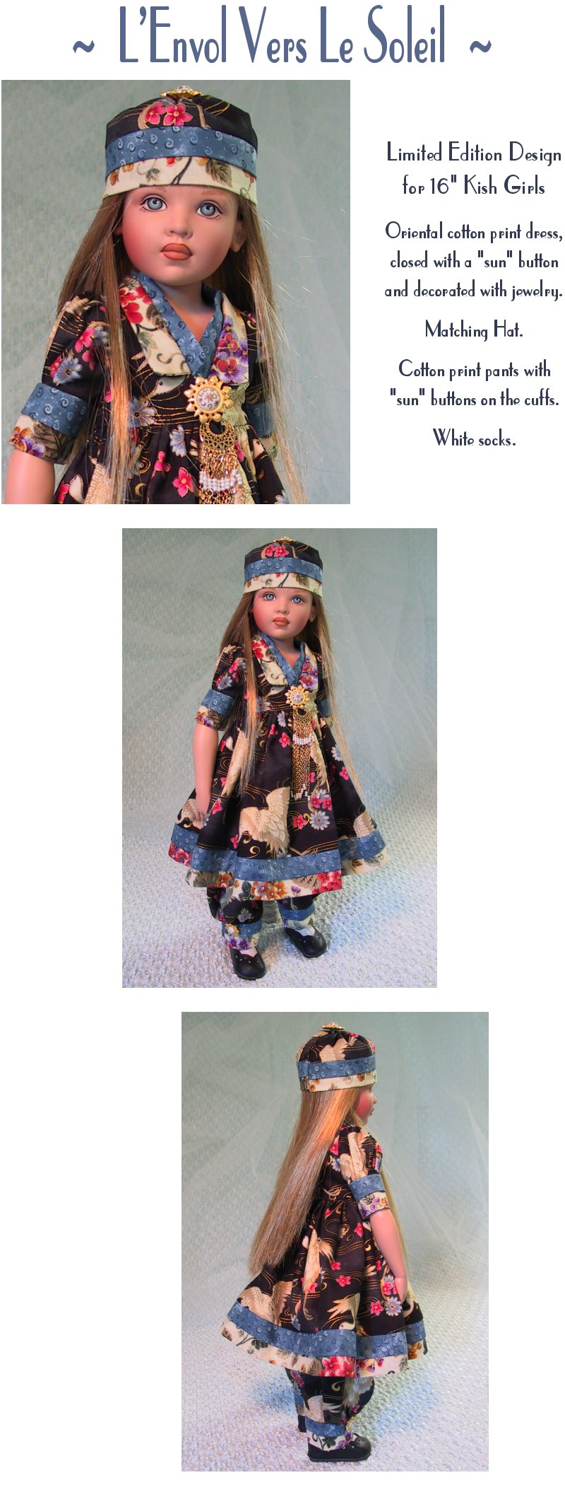 MHD Designs - 


Flight Towards The Sun - for 16 Inch Kish Girls


